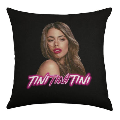 Tini Tini Tini Linen Throw Pillow Cover