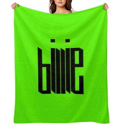 Neon Billie Eilish Art Throw Blanket
