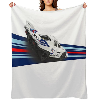 Porsch 917 Martini Racing 1971 Throw Blanket