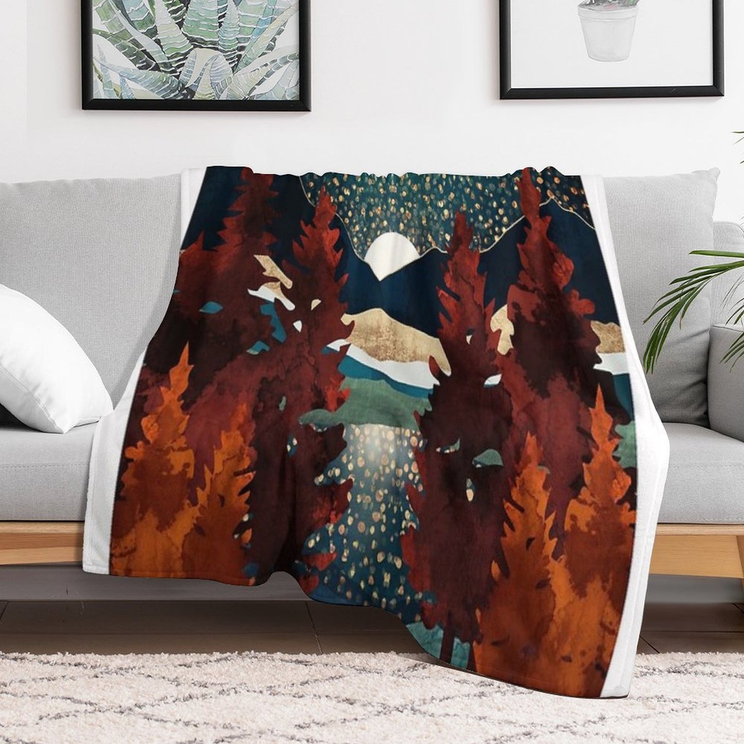 Star Sky Reflection Throw Blanket