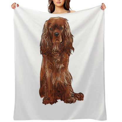 Cavalier King Charles Spaniel - Ruby Throw Blanket