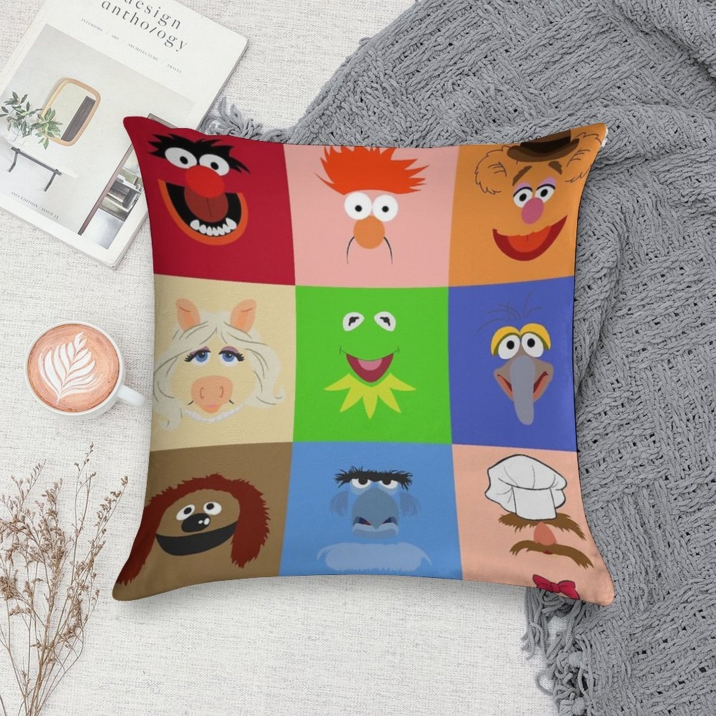 Muppets Soft Fade-Resistant Throw Pillow