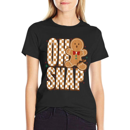 Oh Snap Gingerbread Man Funny Christmas Xmas Men Women Kids  Soft T-Shirt