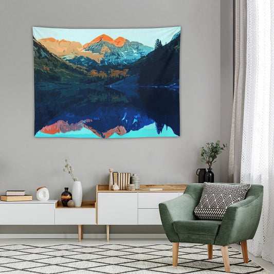 The Wonderful Maroon Bells - Landscapes of USA Tapestry