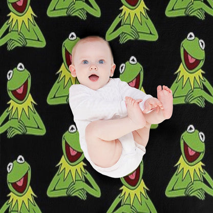 Kermit The Frog Pattern Throw Blanket