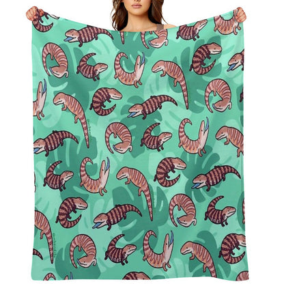 Blue Tongue Skink Throw Blanket