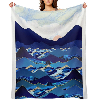 Ocean Blue Throw Blanket