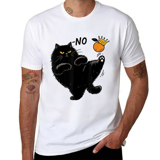 No Kings In America Black Cat Comfortable T-Shirt