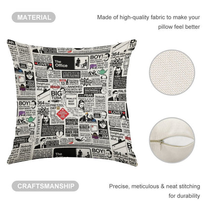 Wise Words From The Office - The Office Quotes (Variant) Linen Throw Pillow Cover