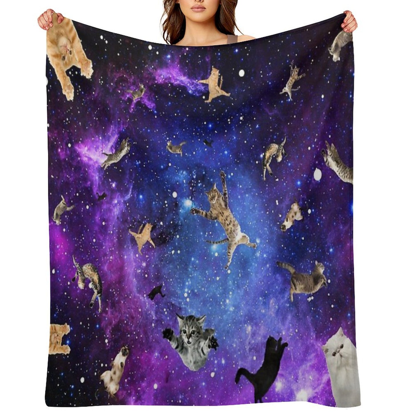 Space Cats Throw Blanket