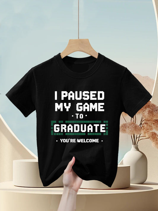 Funny Gamer Graduate Graduation Kids T-Shirt