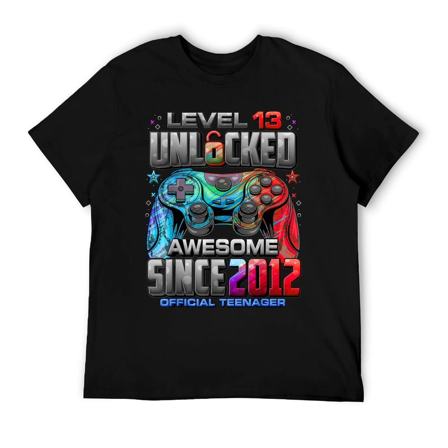 Level 13 Unlocked Awesome Since 2012 13th Birthday Gaming T-Shirt