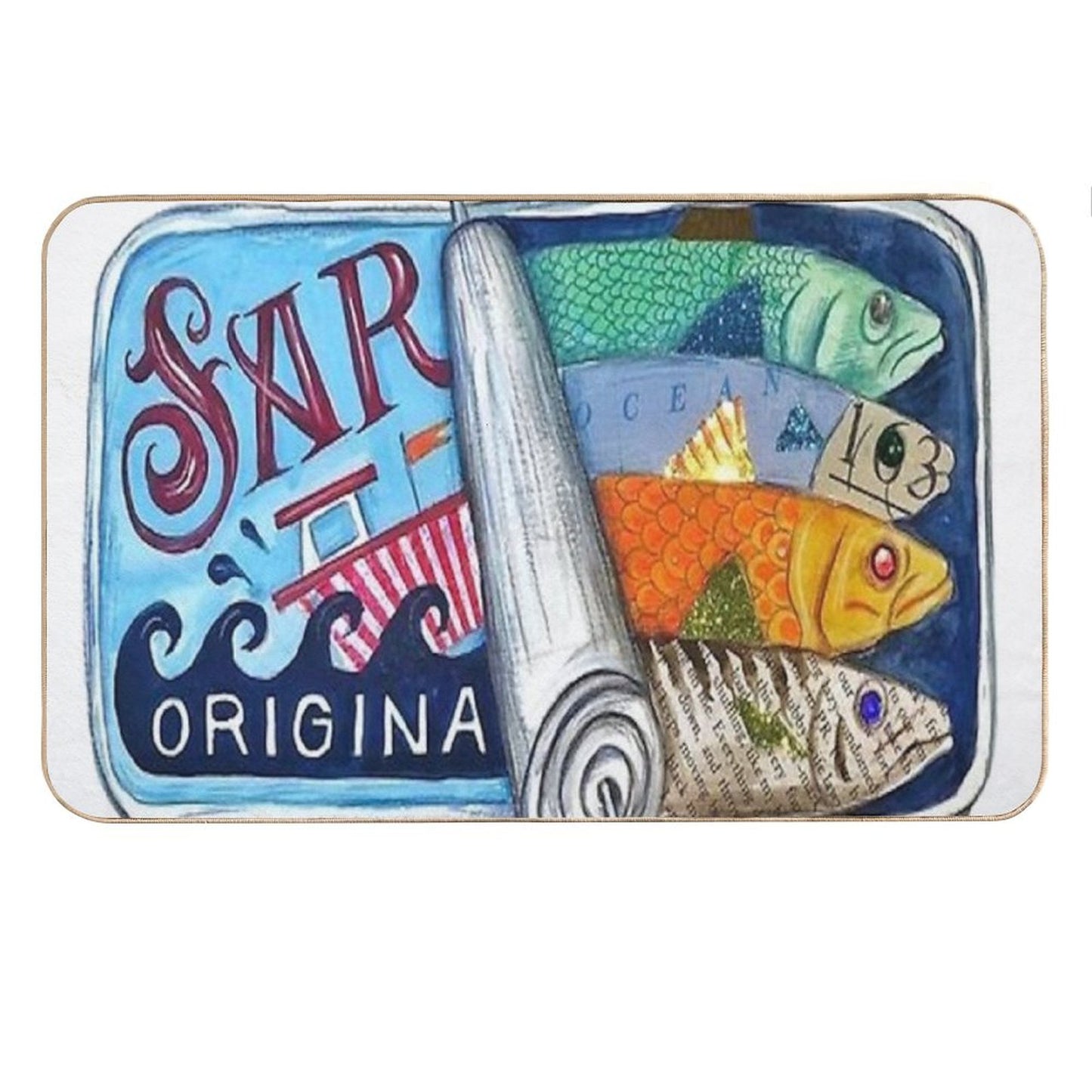 Like Canned Sardines Bath Mat
