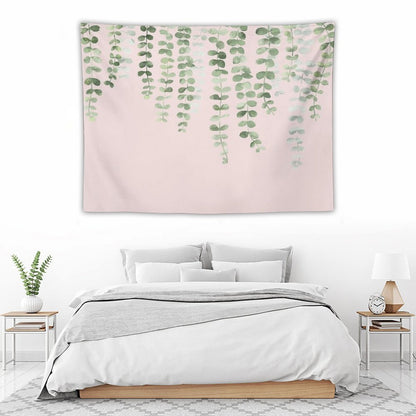 Eucalyptus Watercolor Pink Tapestry