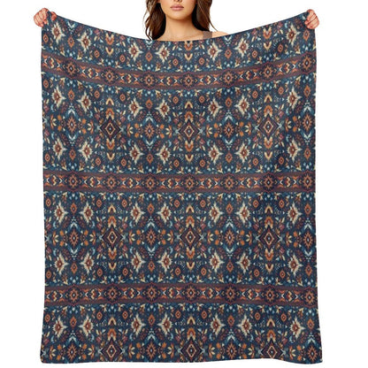 American Indian Fabric Throw Blanket