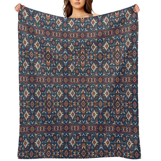 American Indian Fabric Throw Blanket