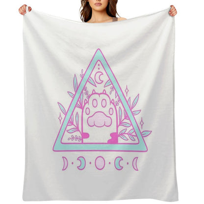 Witchy Cat Paw 02  Nikury Throw Blanket