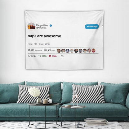Kanye Rapper Naps Are Awesome Tapestry
