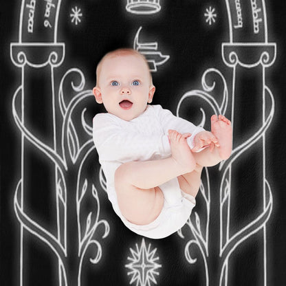 Mines of Moria Door Throw Blanket