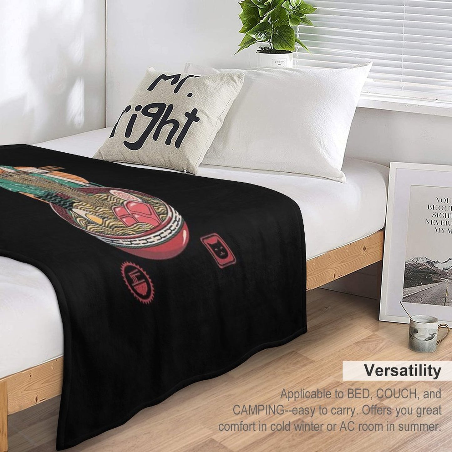 Neko Ramen Throw Blanket
