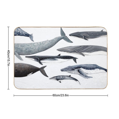 Whales And Right Whale Bath Mat