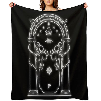 Mines of Moria Door Throw Blanket