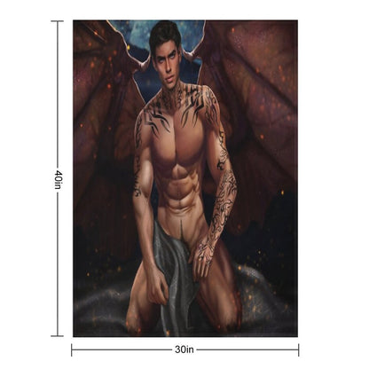 Rhysand from A Court Of Thorns And Roses  II Throw Blanket