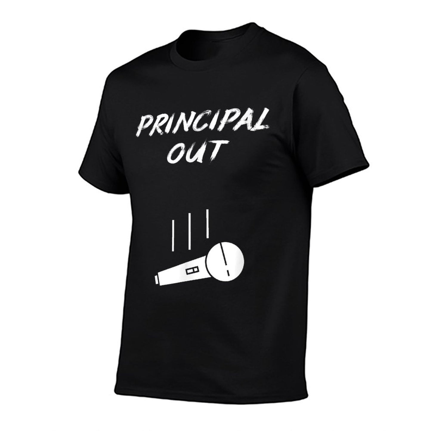 Retired Principal Out Retirement Mic Drop End Of Year Funny T-Shirt