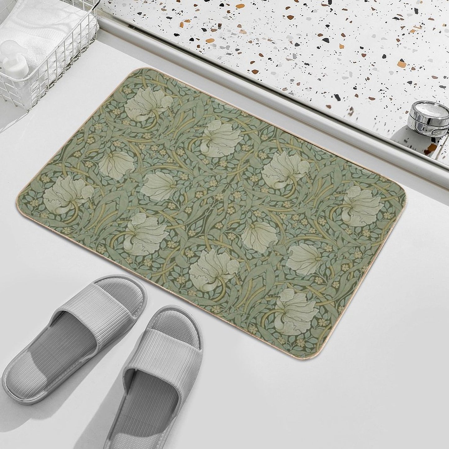 Pimpernel by William Morris, 1876 Bath Mat
