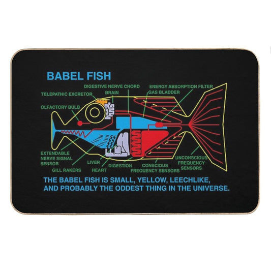 NDVH Babel Fish H2G2 Bath Mat