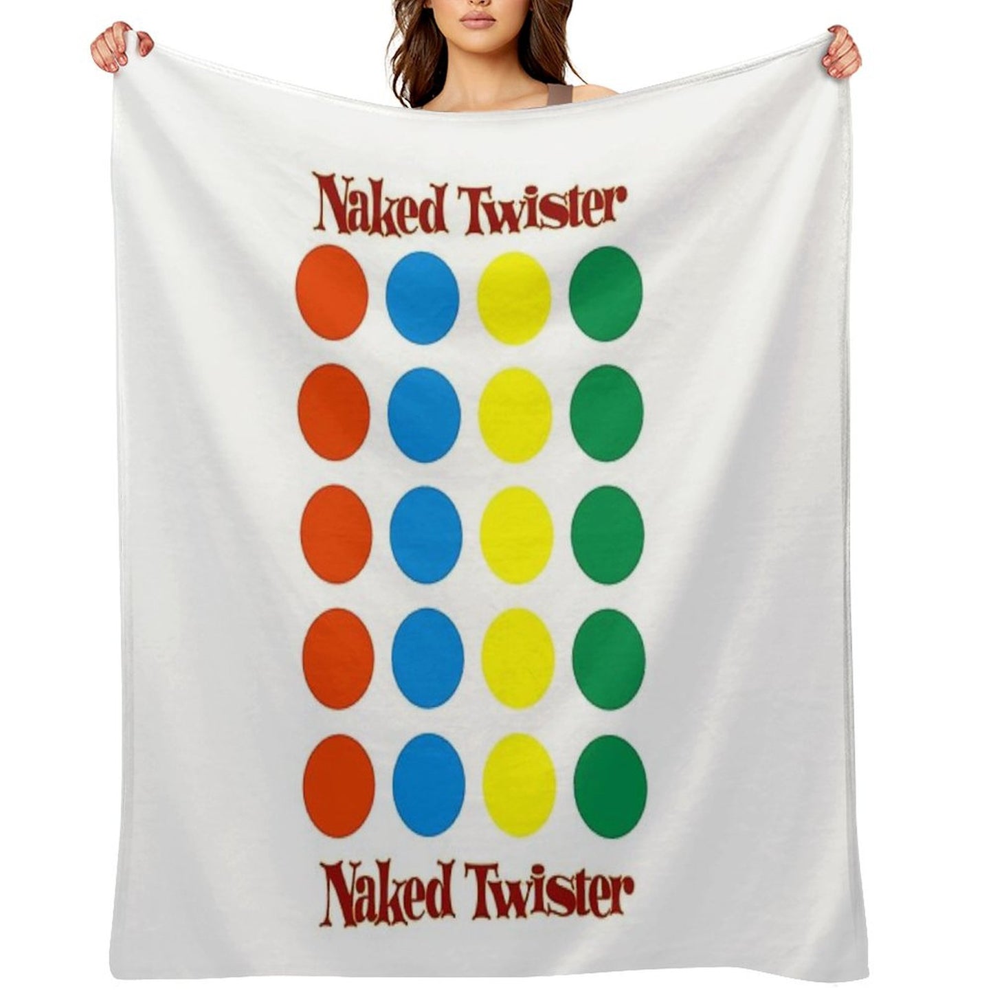 Naked Twister Throw Blanket