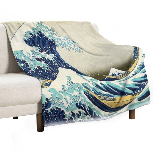 The Great Wave Off Kanagawa Throw Blanket