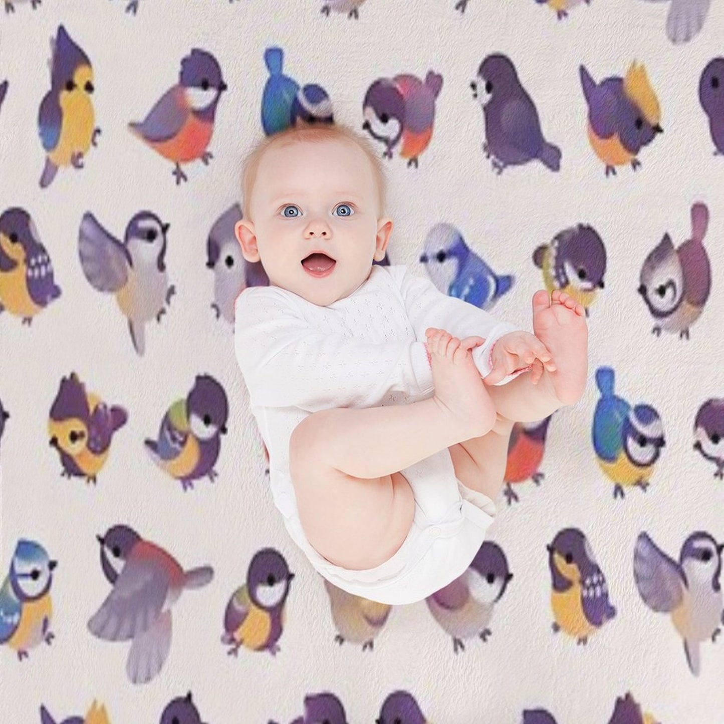 Little Bird (Paridae) Throw Blanket