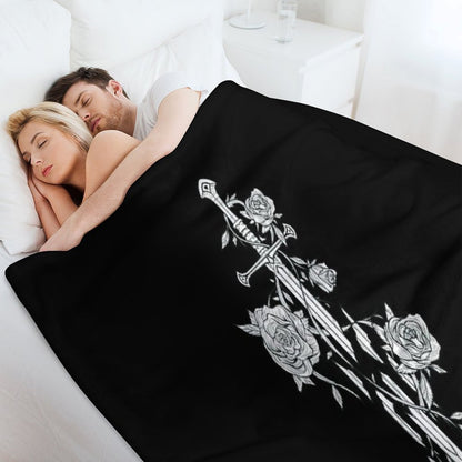 Roses of The Broken Sword Throw Blanket