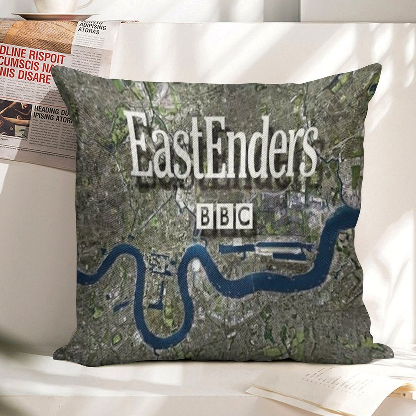 EastEnders Linen Throw Pillow Cover