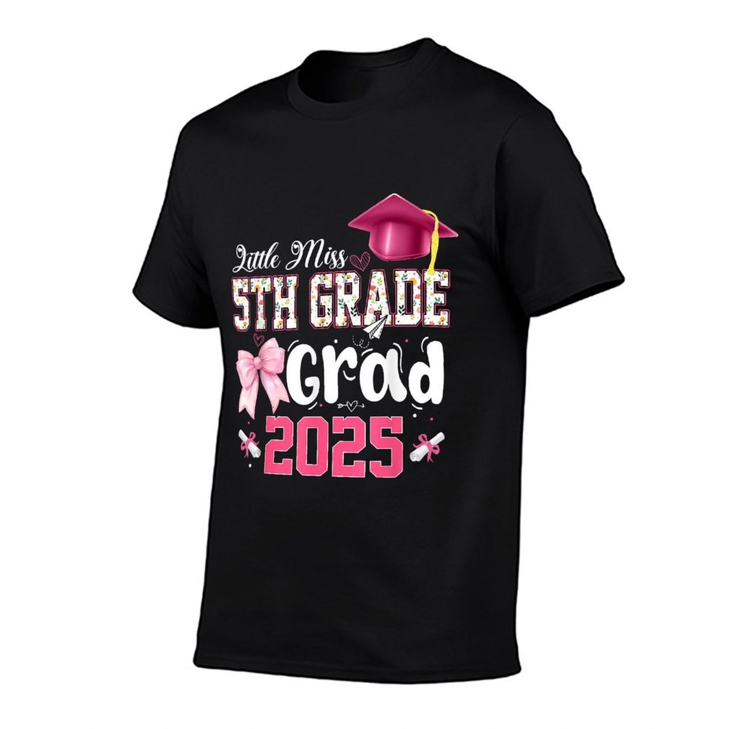 Little Miss 5th Grade Graduation Graduate Coquette Bow Kids  Affordable Price T-Shirt