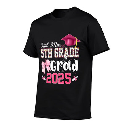 Little Miss 5th Grade Graduation Graduate Coquette Bow Kids  Affordable Price T-Shirt