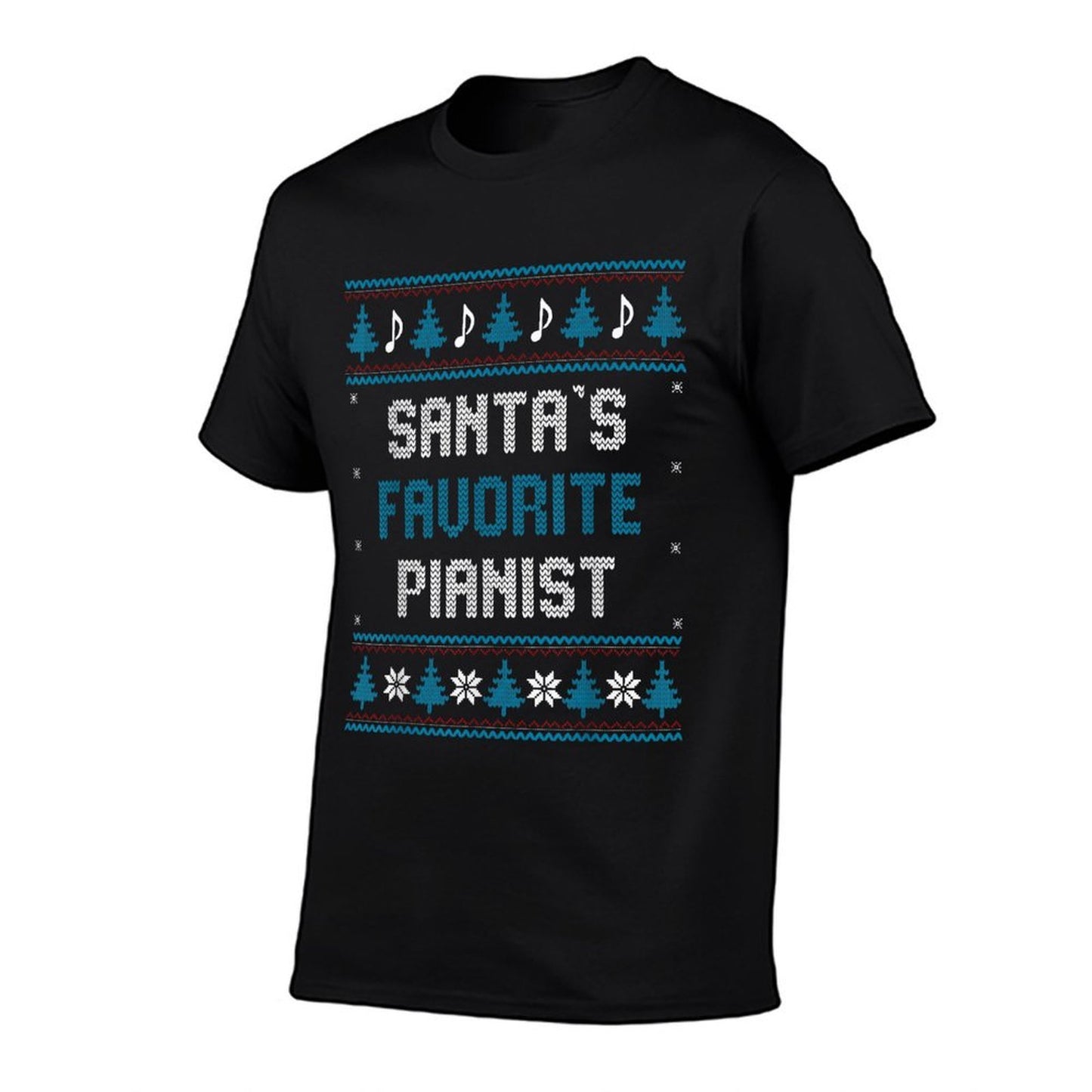 Santas Favorite Pianist Christmas Piano Funny Gift Pajama  Vintage-inspired T-Shirt