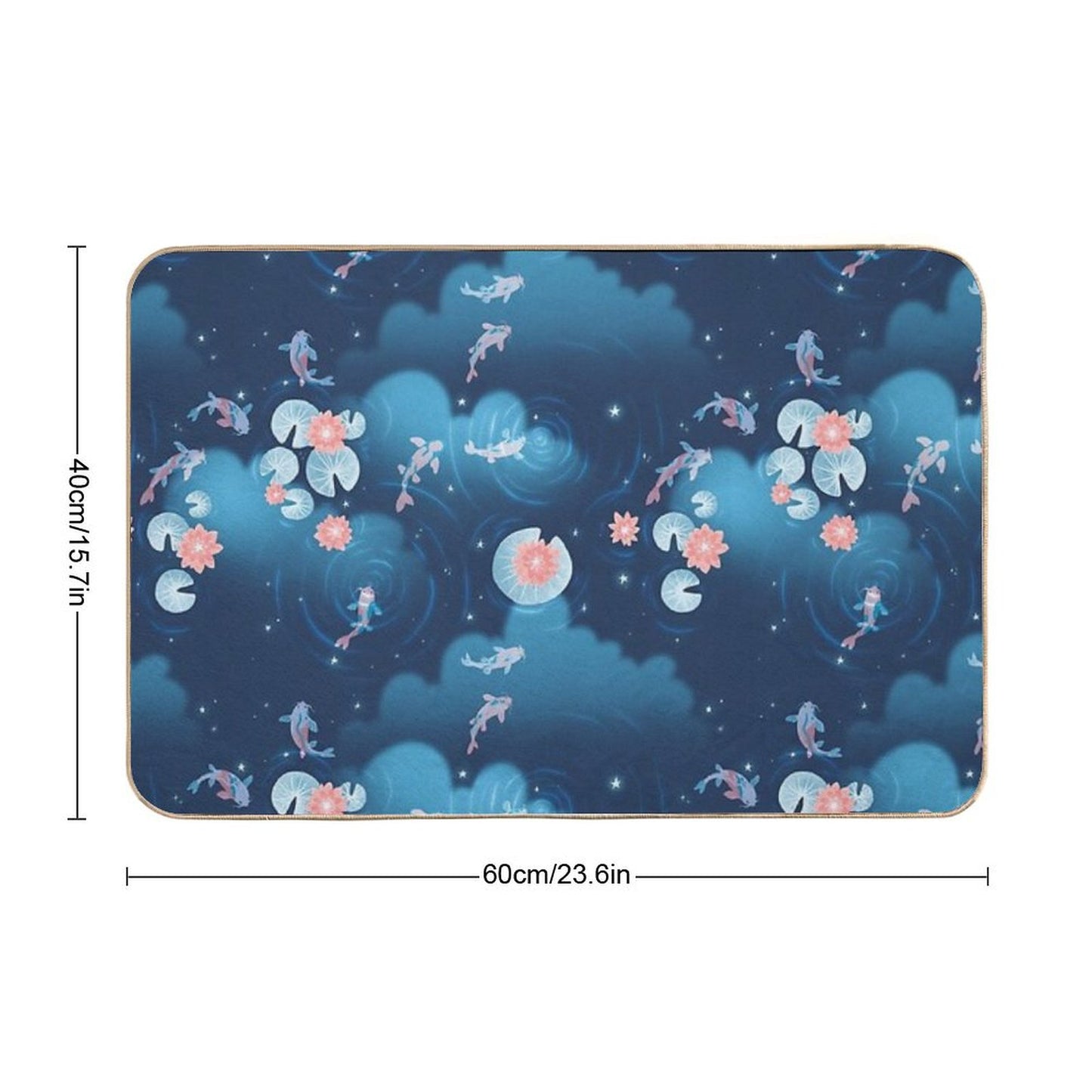 Koi Pond - Night Bath Mat