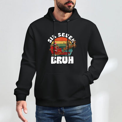 Funny Bigfoot Santa Christmas 67 Meme Xmas Yeti Boys Girls Medium-Weight Fabric Hoodie