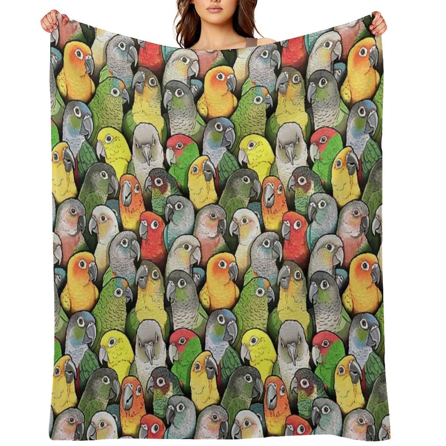 Colour of Conures Throw Blanket