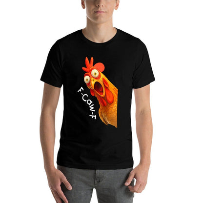 Funny F-Caw-F Chicken FCAWF Chicken Men Women  Rolled Sleeves T-Shirt