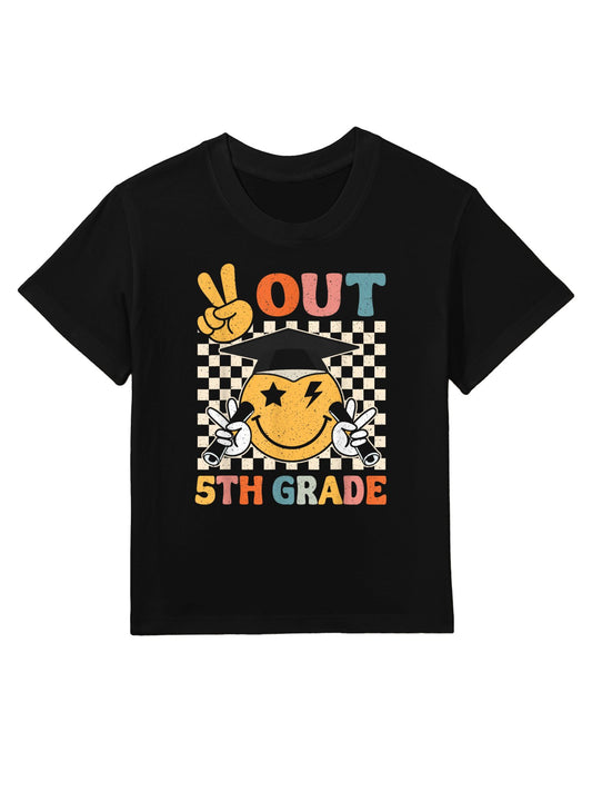 Peace Out 5th Grade Graduation Last Day School Fifth Grade Kids T-Shirt