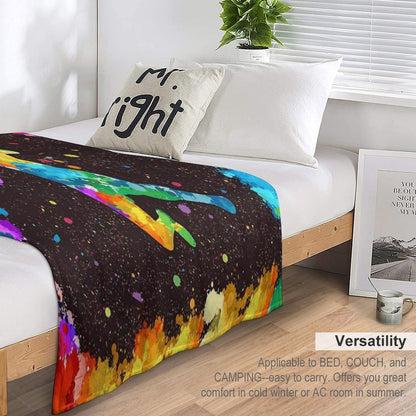 Handball Art Watercolor Throw Blanket