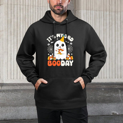 Its My 3rd Boo Day, Funny Halloween Ghost 3rd Birthday Boy Durable Construction Hoodie