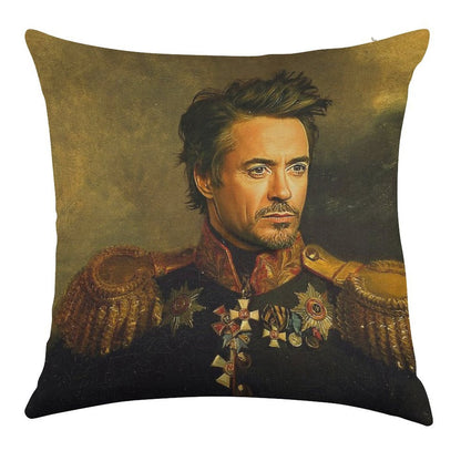 Robert Downey Jr - Replaceface Linen Throw Pillow Cover