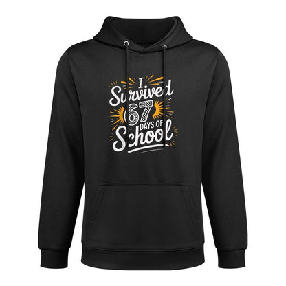 I Survived 67 Days of School Funny 67 Teachers Students Meme Easy Care Hoodie