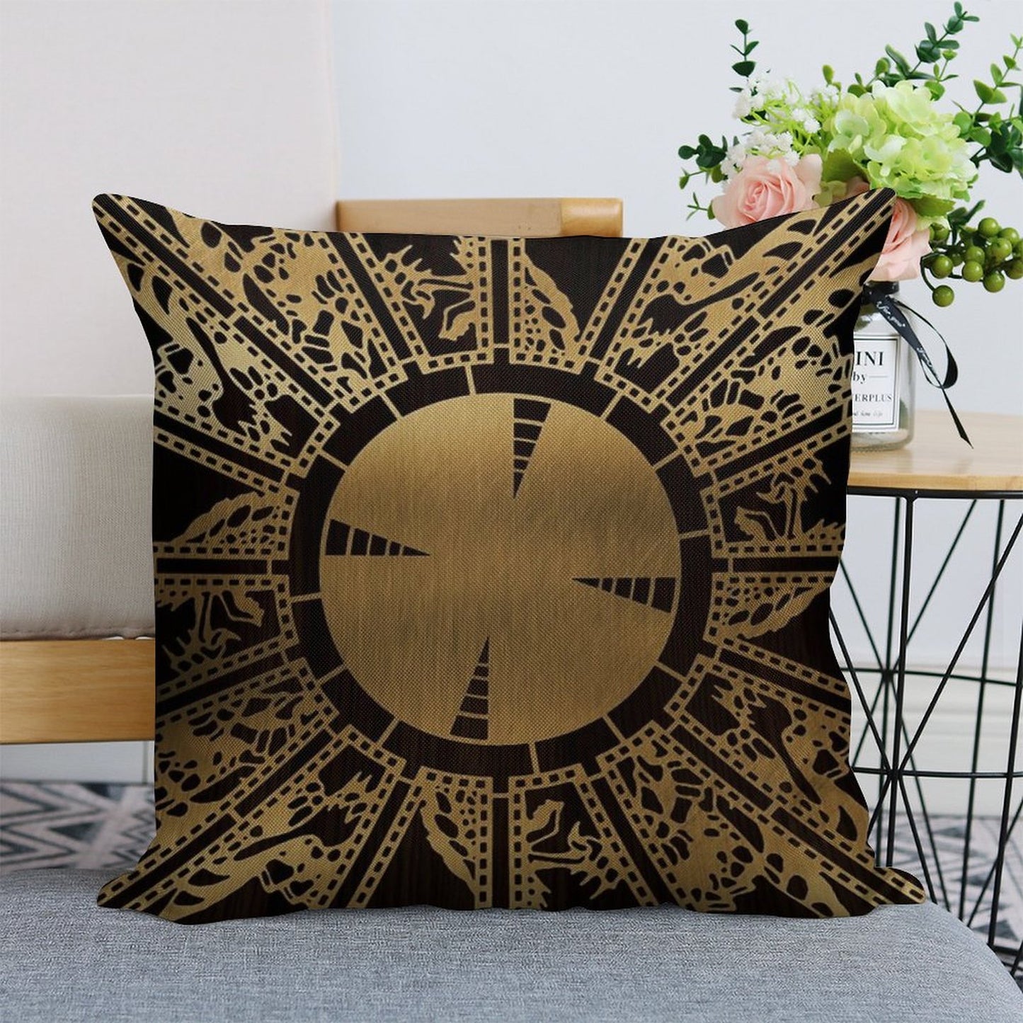 Lament Configuration Side A Linen Throw Pillow Cover