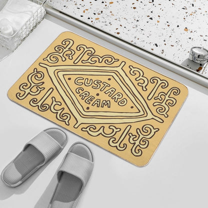 Custard Cream British Biscuit Bath Mat