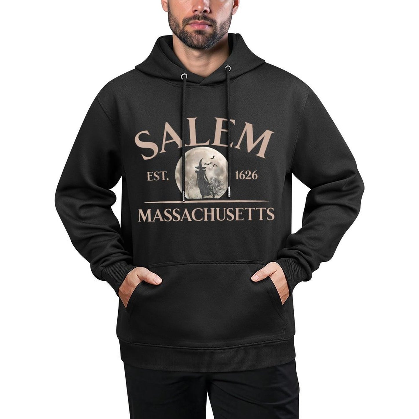 Salem Est 1626 Massachusetts Halloween Witch Spooky Season Versatile Streetwear Hoodie